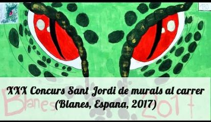 Embedded thumbnail for 30-ый конкурс рисунков в честь праздника Сант Джорди (Святой Георгий)(Бланес, Испания, 2017) / XXX Concurs Sant Jordi de murals al carrer (Blanes, Espana, 2017)