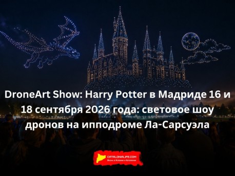 DroneArt Show: Harry Potter в Мадриде 16 и 18 сентября 2026 года: световое шоу дронов на ипподроме Ла-Сарсуэла