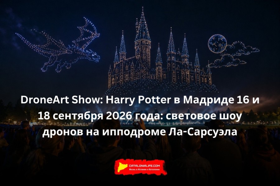 DroneArt Show: Harry Potter в Мадриде 16 и 18 сентября 2026 года: световое шоу дронов на ипподроме Ла-Сарсуэла