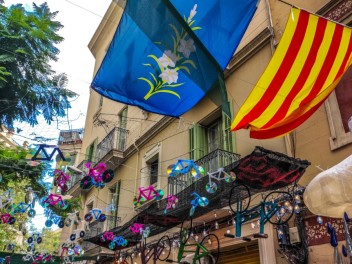 Улица Хоан Бланкес де Байш де Тот (Carrer de Joan Blanques de Baix de Tot): «Голландия JBdbDt» — прогулка по голландскому пейзажу. (‘Holanda JBdbDt’. Un passeig pel paisatge holandès.) - Феста Майор де Грасиа 2024 (Festa Major de Gràcia 2024)