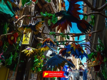 Фотоотчёт: Улица Хесус (carrer Jesús) Спасите джунгли (Selva’m) - Феста Майор де Грасиа 2023 (Festa Major de Gràcia 2023)