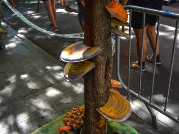 Фотоотчёт: Улица Хоан Бланкес де Байш де Тот (carrer Joan Blanques de Baix de Tot) Грибные головные уборы (Tocats del bolet) - Феста Майор де Грасиа 2023 (Festa Major de Gràcia 2023)