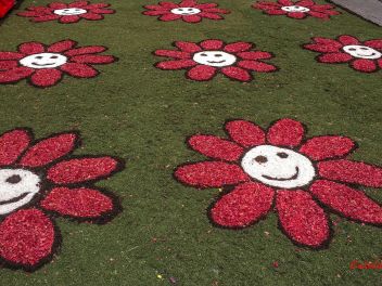 Фотоотчет: Ковры из цветов в Бланесе (Catifes de Flors de Corpus a Blanes / Las alfombras de flores del Corpus en Blanes), 2021